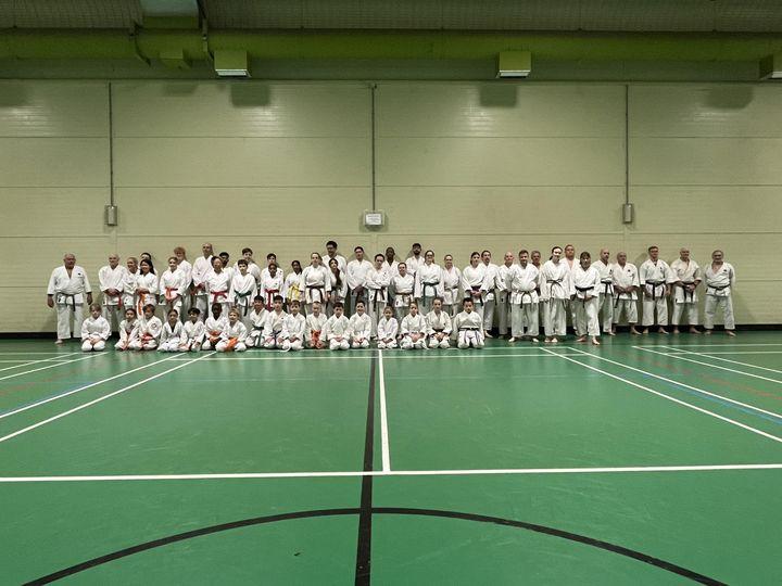Grading at Hursley Karate club, November 2023