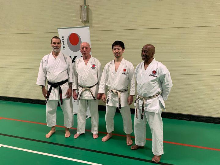Members of Hursley Karate Club with Sensei Hirose